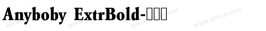 Anyboby ExtrBold字体转换